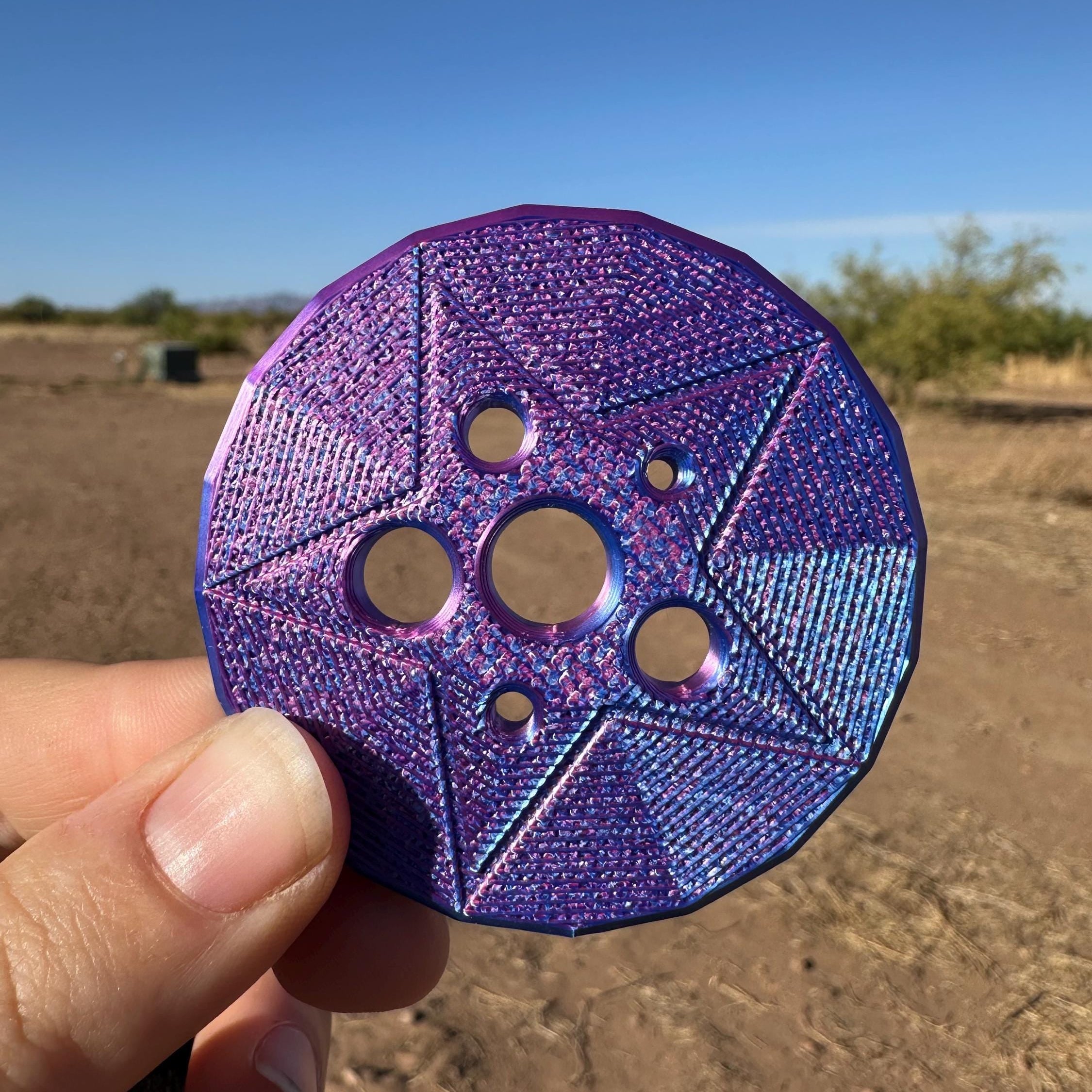 3D Printed Fiber Diz Tool: Wool Combing & Spinning - Multiple Hole Sizes